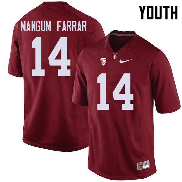 Youth #14 Jacob Mangum-Farrar Stanford Cardinal College Football Jerseys Sale-Cardinal - Click Image to Close